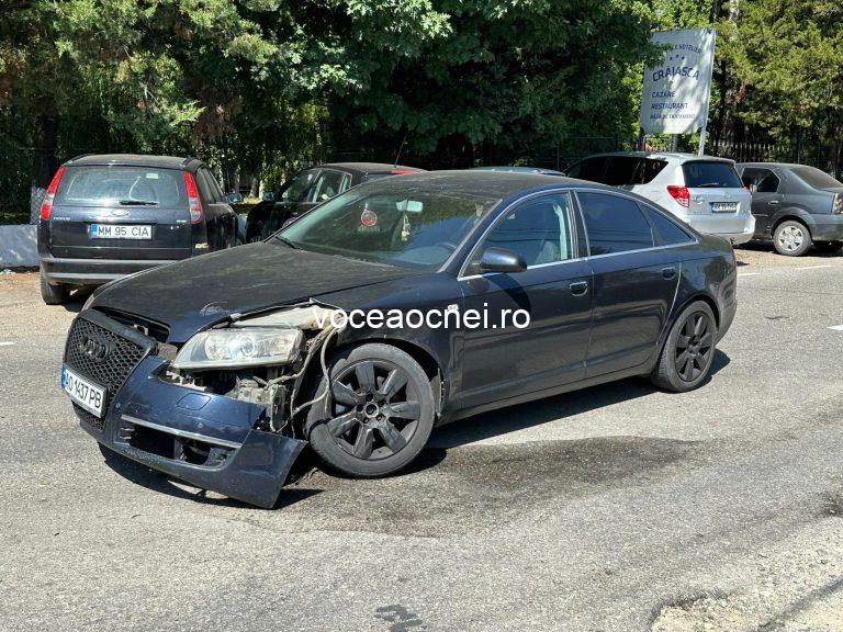 [Video] Accident de circulație în Ocna Șugatag: autoturism înmatriculat în Ucraina lovit de un autoturism de teren care a părăsit locul faptei